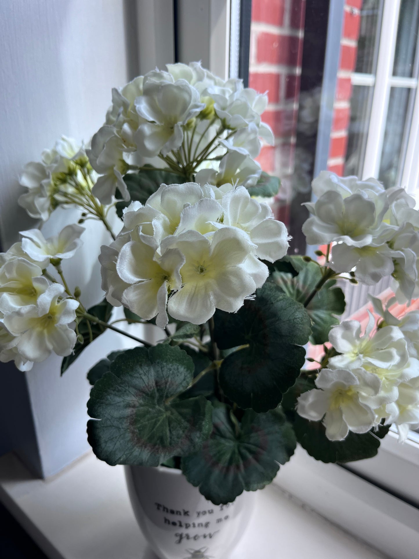 Thank You Pot and Faux Geranium