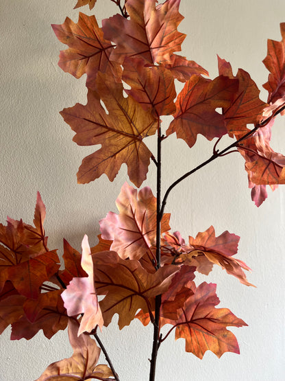 Maple leaves spray faux foliage stem