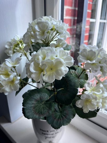 Thank You Pot and Faux Geranium