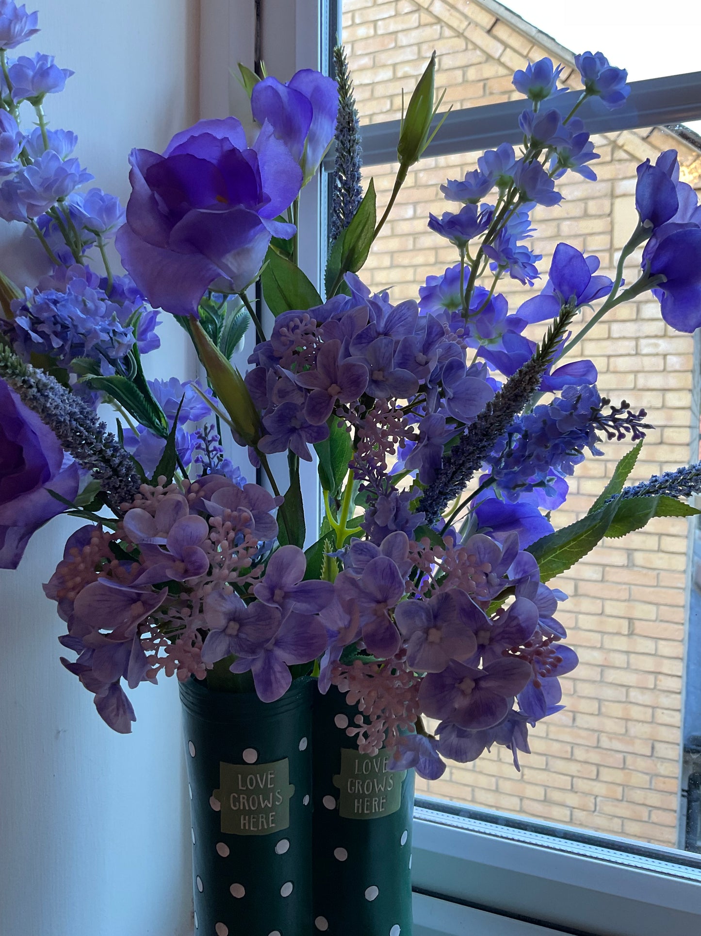 Lavender Boot Arrangement