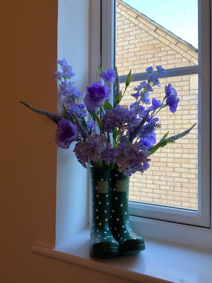 Lavender Boot Arrangement