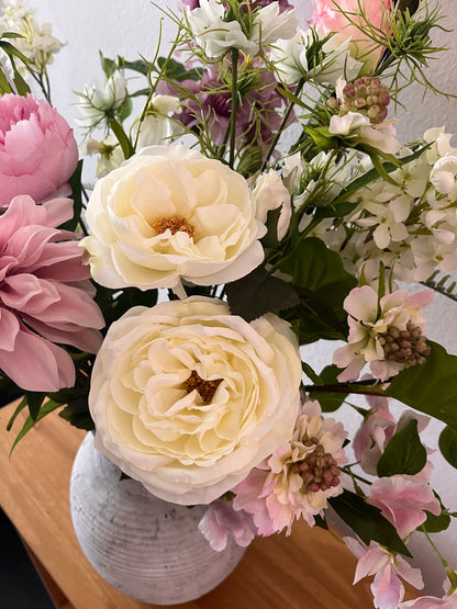 Cottage Garden Faux Floral arrangement
