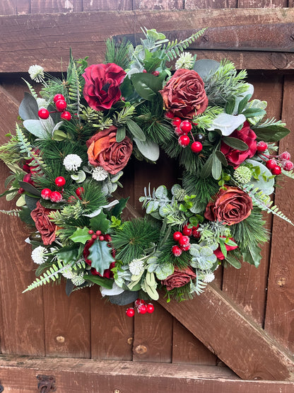 Ruby Rose Winter Wreath