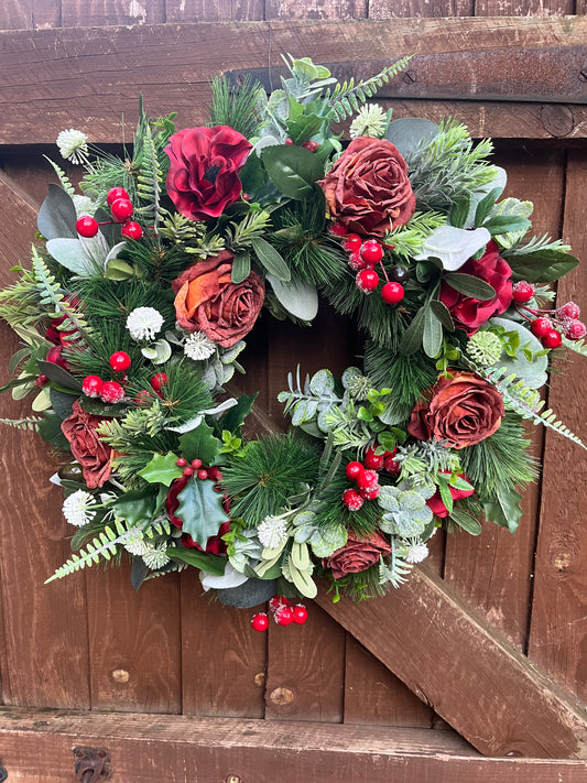 Ruby Rose Winter Wreath