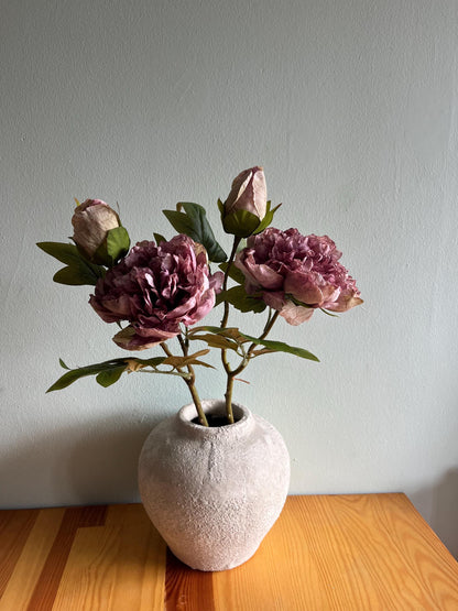 Dried Touch Vintage Mauve Peony Stem | peony | Autumn | Autumn Decor | Faux Flower