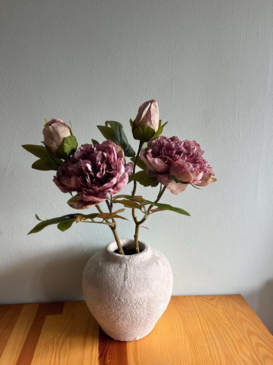 Dried Touch Vintage Mauve Peony Stem | peony | Autumn | Autumn Decor | Faux Flower