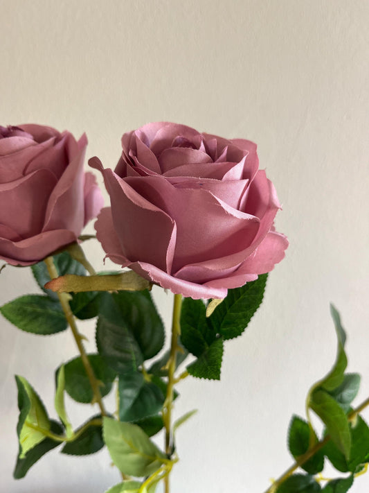 Vintage Mauve Rose Stem | Roses | Autumn | Autumn Decor | Faux Flower