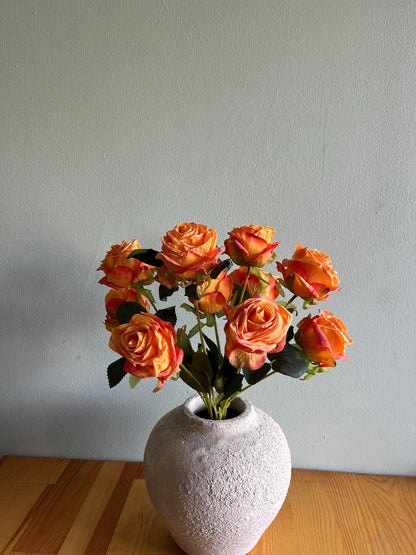 Dried Touch Burnt Orange Rose Stem | Roses | Autumn | Autumn Decor | Faux Flower
