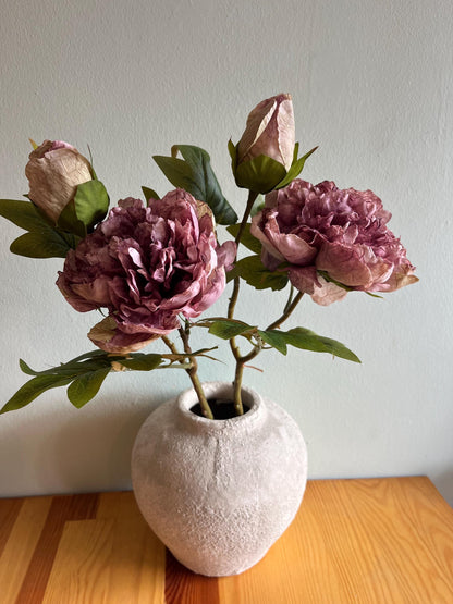 Dried Touch Vintage Mauve Peony Stem | peony | Autumn | Autumn Decor | Faux Flower