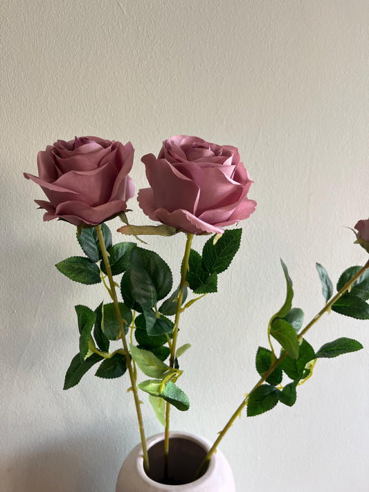 Vintage Mauve Rose Stem | Roses | Autumn | Autumn Decor | Faux Flower