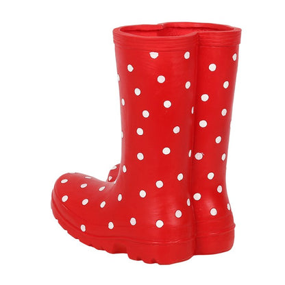 Red Spotted Welly Planter